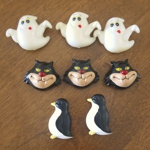 8 Vintage Button Covers